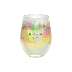 Pavilion Celebrating You 18 oz Clear Glass Stemless Wine Glass