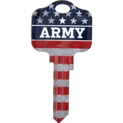 Kaba Ilco Kwikset Army/Flag House/Office Key Blank Single For