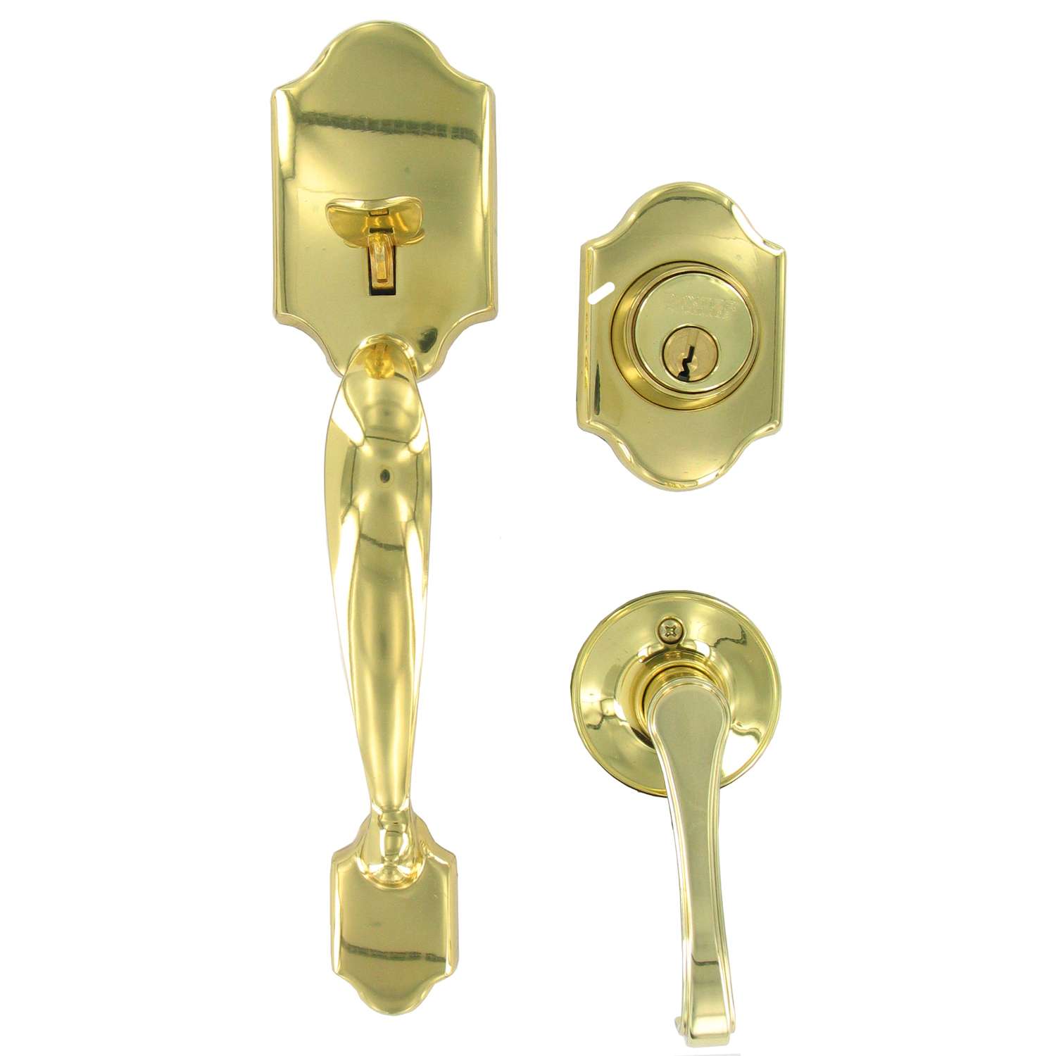 Schlage Antique Brass Handleset 13/4 in. Ace Hardware