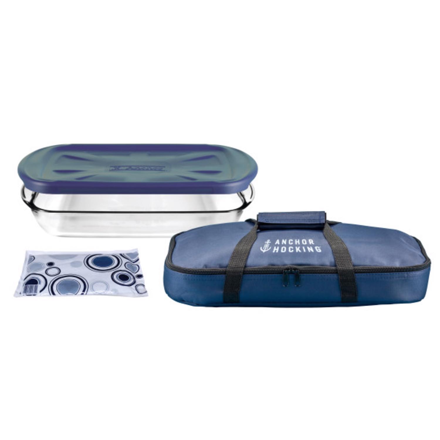 Anchor Hocking Bake and Store Set Navy 4 pc Sansujyuku sansujyuku.com