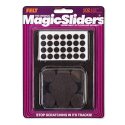 Magic Sliders Felt Self Adhesive Protective Pads Black Assorted 102 pk