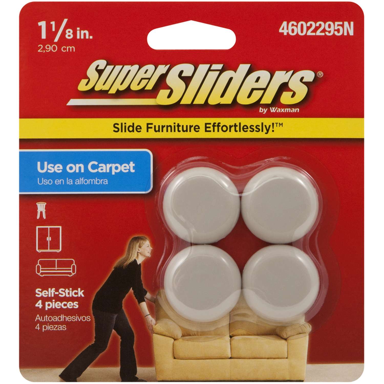 SuperSliders Beige 11/8 in. Adhesive Plastic Chair Glide 4 pk Ace