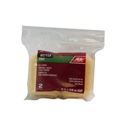 Ace Better Knit 3 in. W X 3/8 in. S Paint Roller Cover 2 pk