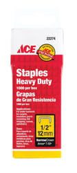 Ace 1/2 in. L Narrow Crown Heavy Duty Staples 1000 pk