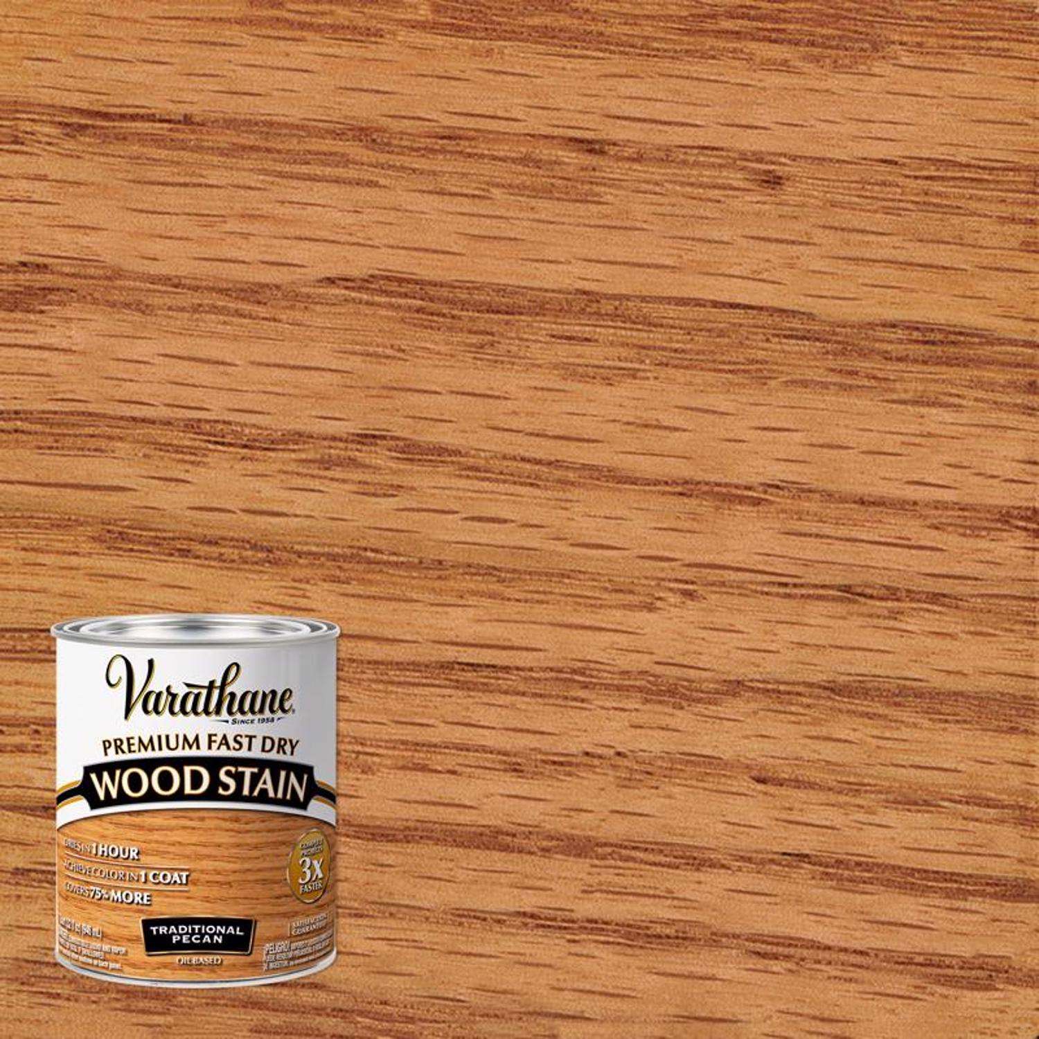 Varathane Premium Traditional Pecan OilBased Fast Dry Wood Stain 1 qt