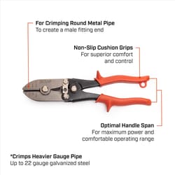 Crescent Wiss 9-3/4 in. HVAC Hand Crimper Red 1 pk