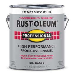 Rust-Oleum Professional Indoor and Outdoor Gloss White Oil-Based Protective Enamel 1 gal