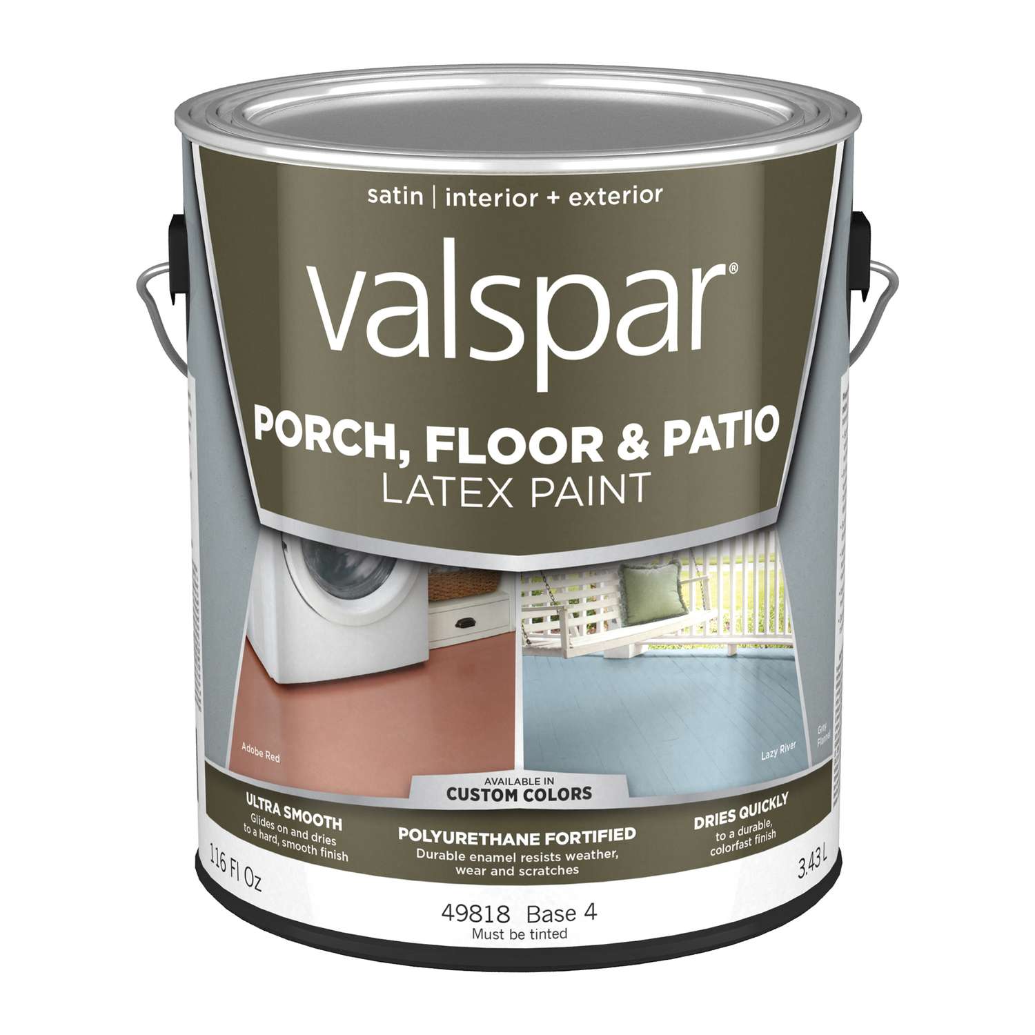 Valspar Satin Clear Base 4 Latex Porch &amp; Patio Floor Paint