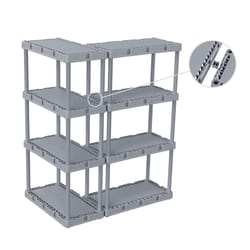 Gracious Living 48 in. H X 24 in. W X 12 in. D Plastic 4-Tier Shelving Unit