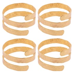 Karma Gold Metal Spiral Napkin Ring 4 pk