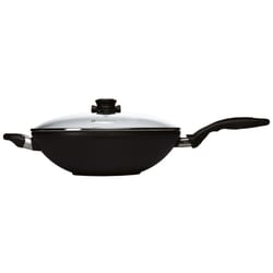 Swiss Diamond Cast Aluminum Wok 12.5 in. 5.3 qt Black