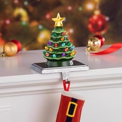 Mr. Christmas LED Green Vintage Tree Stocking Holder 6.75 in.