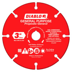 Diablo 3 in. D X 3/8 in. Carbide Cut-Off Wheel 1 pc