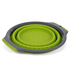 Progressive Prepsolutions Gray/Green PP/TPE Collapsible Colander 3 qt