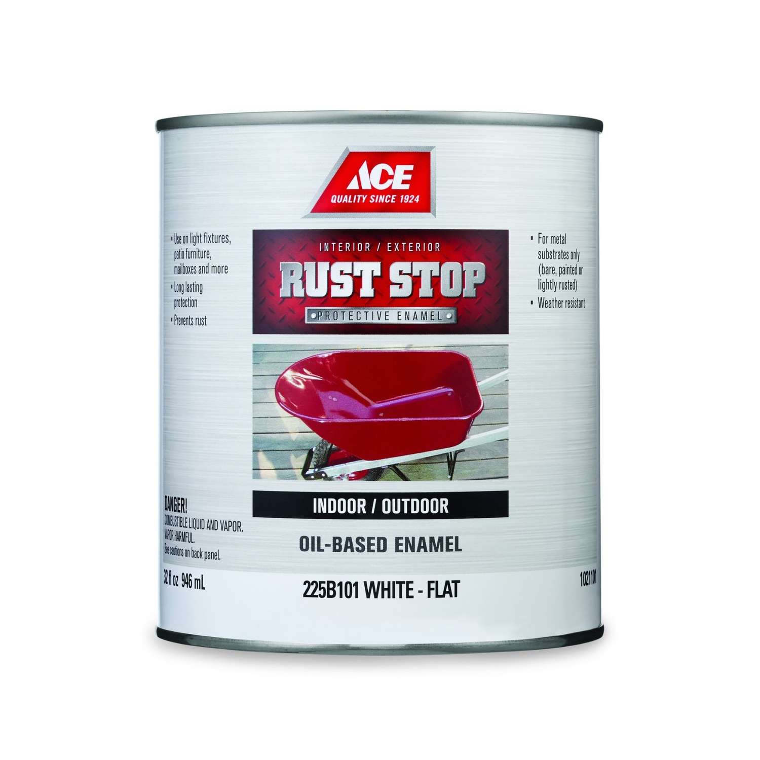 Ace Rust Stop Indoor and Outdoor Flat White OilBased Enamel Rust