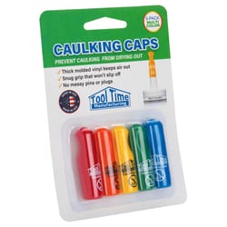 Tool Time Manufacturing Assorted Vinyl Reusable Caulking Caps 5 pk