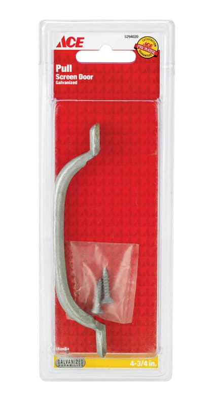 Ace 4.8 in. L Galvanized Silver Steel Screen Door Pull - 01-3805-252 - Door Hardware  sku 01-3805-252