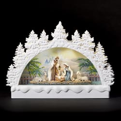 Roman Confetti Lite LED Multicolored Swirl Nativity Arch Table Decor 9 in.