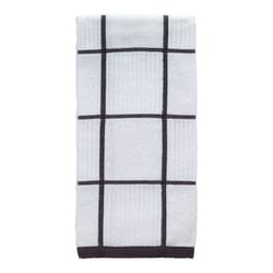 T-Fal Charcoal Cotton Checked Parquet Kitchen Towel 1 pk