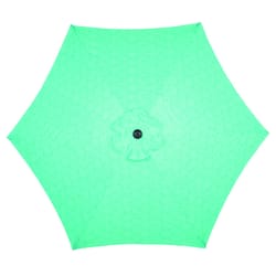 Living Accents 9 ft. Tiltable Teal Market Umbrella