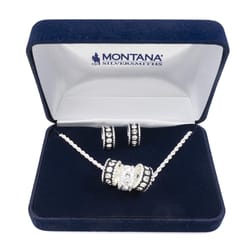 Montana Silversmiths Women's Crystal Shine Circle Black/Silver Jewelry Sets Water Resistant