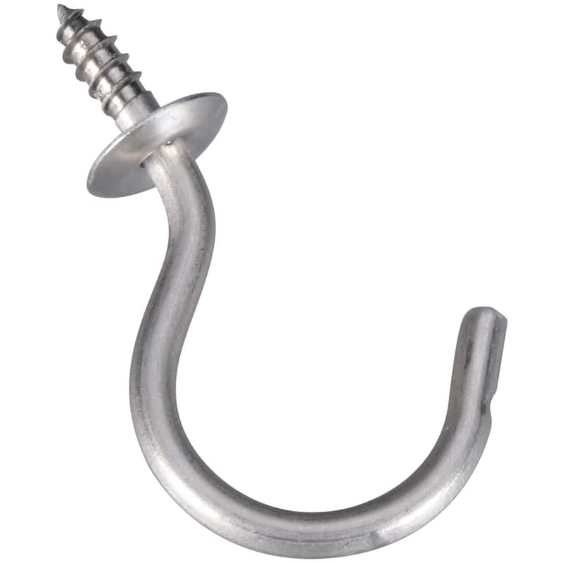 National Hardware Silver Stainless Steel Cup Hook 15 lb. capacity 1 pk