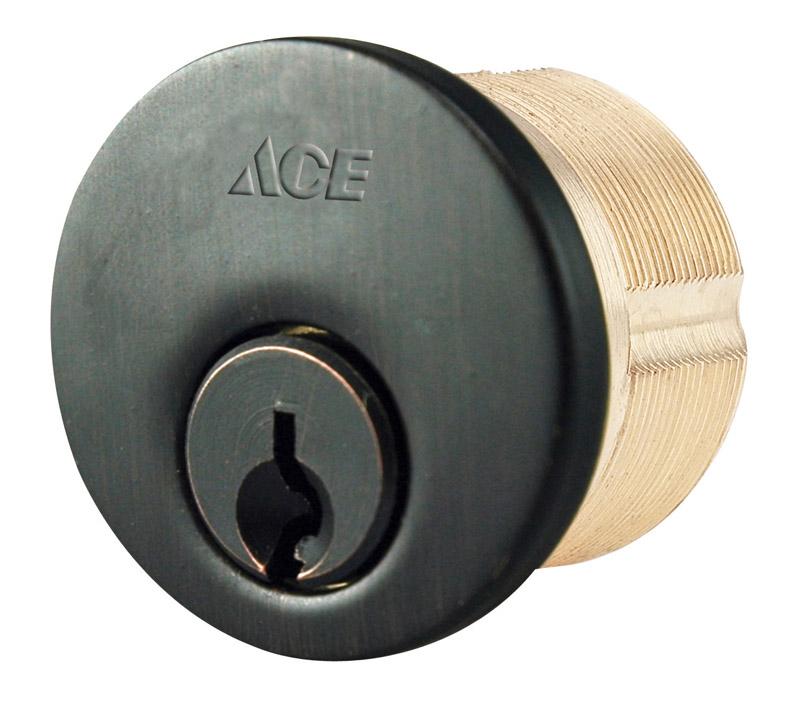 GMS M100YA10BAR Mortise Lock Cylinder | 5 Pin Yale Y1 Keyway | 1 Inch | Dark Bronze Finish