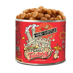 1 in 6 Snacks Carolina Peanut Factory Honey Chipotle Peanuts 10 oz Can