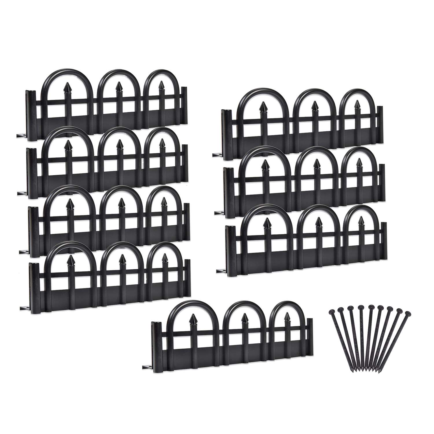 EasyFlex 10 ft. L Plastic Black Landscape Edging Kit Ace Hardware