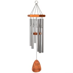 Wind River In Loving Memory Silver Aluminum/Wood Wind Chime