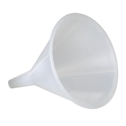 Harold Import White Plastic 8 oz Funnel