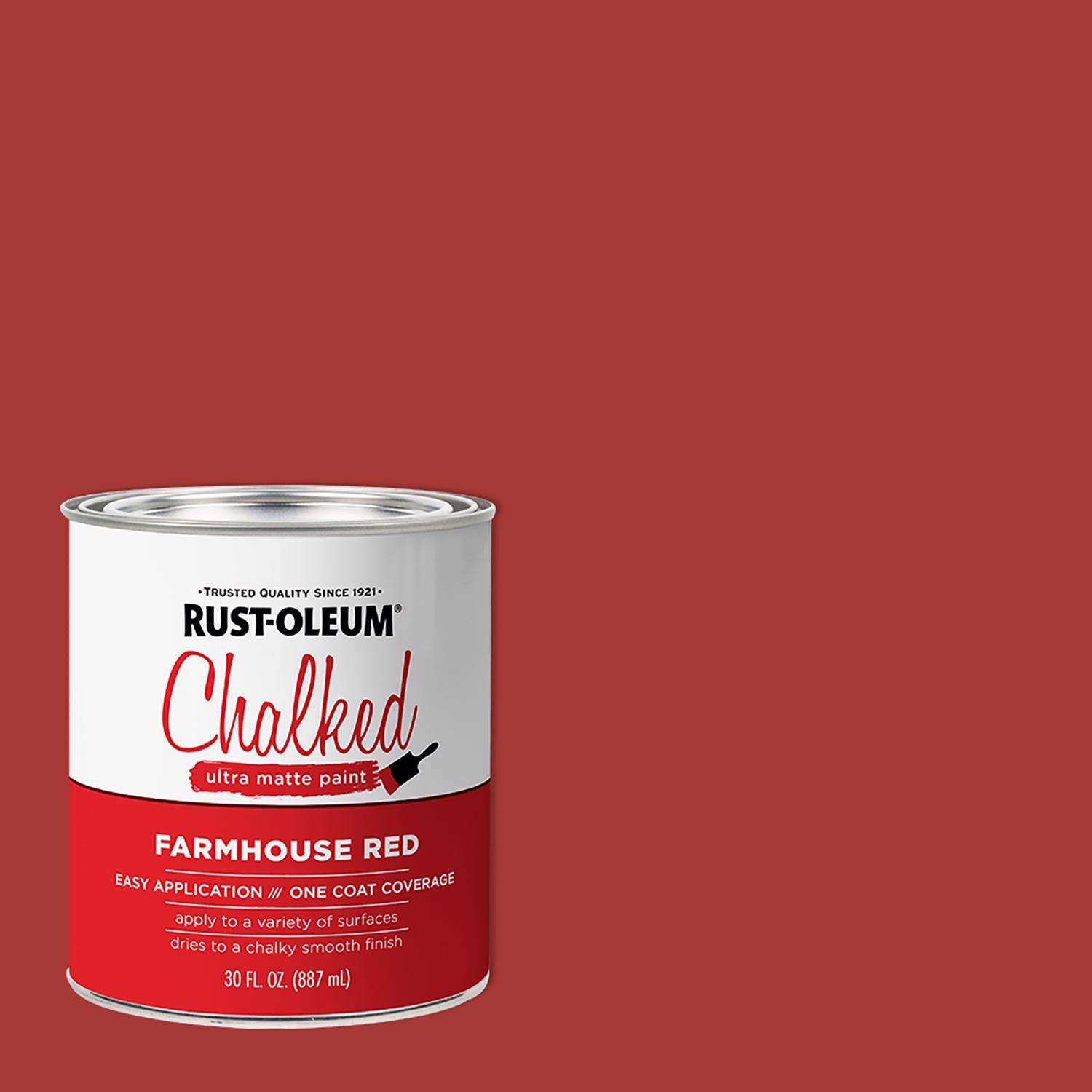 RustOleum Chalked Ultra Matte Farmhouse Red WaterBased Acrylic Chalk