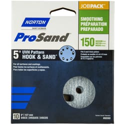 Norton ProSand 5 in. Ceramic Alumina Hook and Loop A975 Sanding Disc 150 Grit Fine 10 pk
