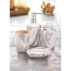 Accent Plus Faux Marble Porcelain Bath Accessory Set