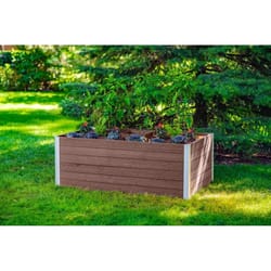 Vita Urbana 22 in. H X 60 in. W X 36 in. D Vinyl Garden Planter Espresso Brown