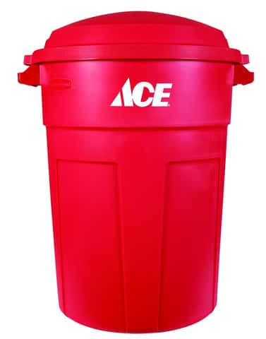 Ace Red 32 Gallon Plastic Outdoor Garbage Can with Lid - Ace Hardware - Ace  Hardware