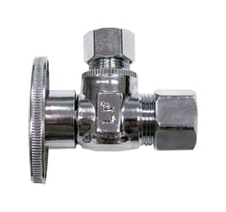 Ace 1/2 in. 3/8 in. Compression Brass Shut-Off Valve