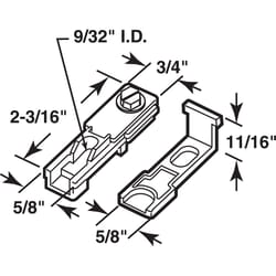 Prime-Line 0.75 in. D X 2.19 in. L Plastic Coated Brown Plastic/Steel Bracket 2 pc