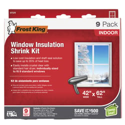 Frost King Clear Shrink Indoor Window Film Insulator Kit 42 in. W X 62 in. L