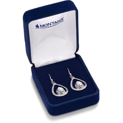 Montana Silversmiths Women's Majestic Halo White Buffalo Teardrop Silver/White Earrings