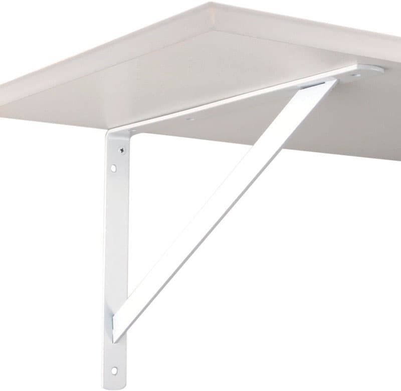 Knape & Vogt White Steel Bracket N/A Ga. 16 in. L - 0049-16WTH - Hardware Accessories  sku 0049-16WTH