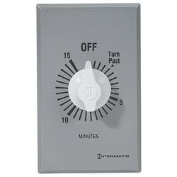 Intermatic Indoor Spring Wound Timer 125 V Gray