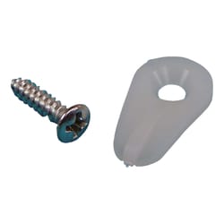 US Hardware White Nylon Screen Clip 8 pk