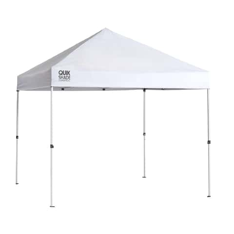 Quik Shade Polyester Peak Straight Leg Pop-Up Canopy 10 ft. H X 10