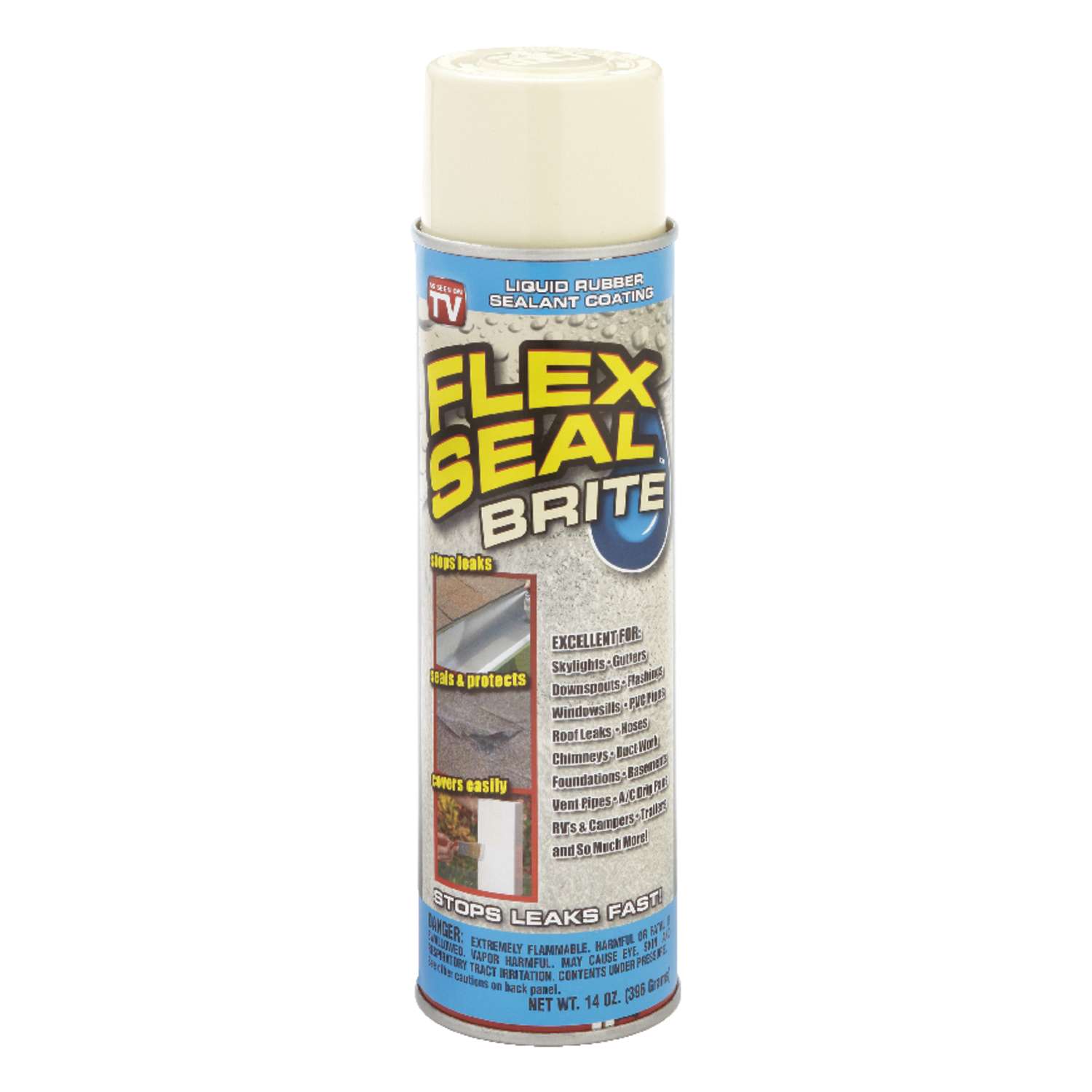 Flex Seal Satin Off White Rubber Spray Sealant 14 oz