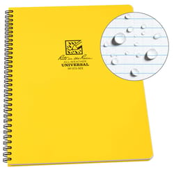 Rite in the Rain 8.5 in. W X 11.25 in. L Wire-O Yellow All-Weather Notebook