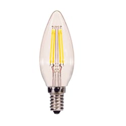 Satco . B11 E12 (Candelabra) LED Bulb Natural Light 40 Watt Equivalence 2 pk