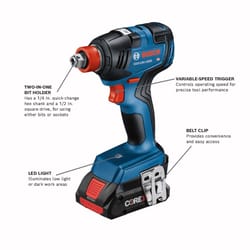 Bosch 18V 1/4 and 1/2 in. Cordless Brushless Impact Driver Kit (Battery & Charger)