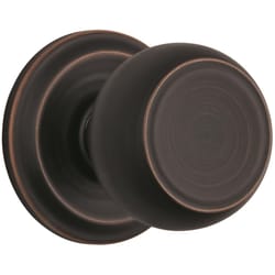 Brinks Push Pull Rotate Stafford Oil Rubbed Bronze Passage Knob KW1 1.75 in.