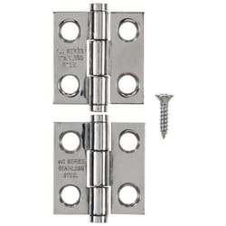 Ace .9 in. W X 1 in. L Stainless Steel Stainless Steel Narrow Hinge 2 pk